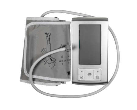 Tonometer, blood pressure monitor isolated on white background.