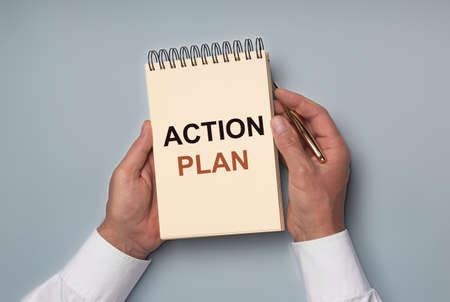 Action plan concept. Business strategic planning handbook.の写真素材