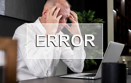 Error word. Mistake, failure in business concept. photoの写真素材