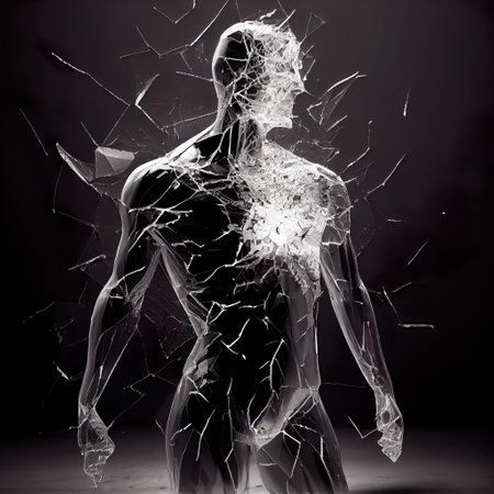 Psychology concept of human rebirth, renewal, change. AI generative.の素材