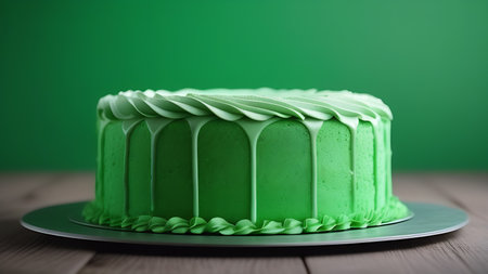St Patrick s day, holiday cake, green confectionery, dessert.の素材