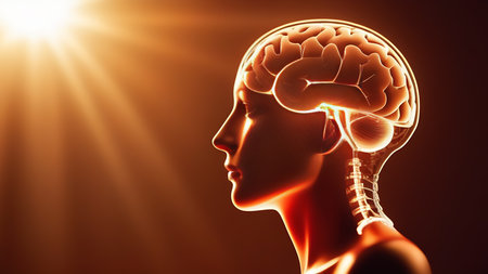 Human brain health and diagnostic, x-ray. Medical neurology background.の素材