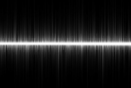 Sound wave and equalizer in dynamic, minimalistic design. Black and white concept visualizing audio...