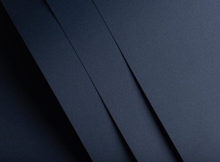 Dark blue matte paper texture with an elegant finish, featuring simple geometric lines and a minimalistic, modern design. Chic, premium material perfect for trendy fashion and stylish decor.の写真素材