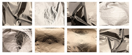 Silver metal texture background. Shiny brushed surface with polished lines and reflective chrome pattern, elegant metallic design for modern, industrial, or luxury concepts, symbol of strength andの写真素材