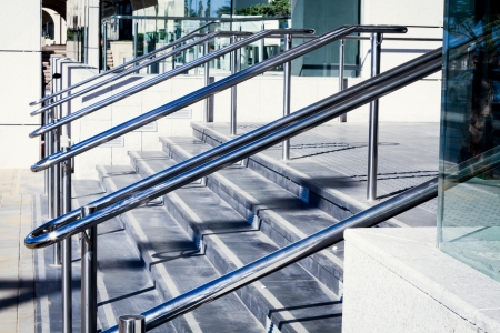Beautiful stainless steel railingsの写真素材