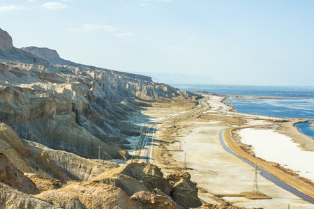 Beautiful photo coast of the Dead Sea , Israel .の写真素材