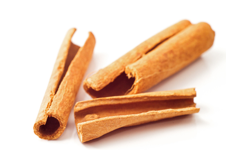 Beautiful photo cinnamon isolated on white background .の写真素材