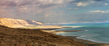 Beautiful photo coast of the Dead Sea , Israel .の写真素材