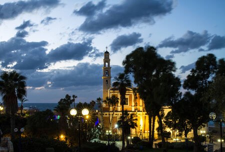Beautiful photo of the church in old Jaffa. Israel.の写真素材