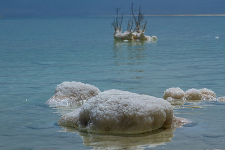 Beautiful photo coast of the Dead Sea , Israel .の写真素材