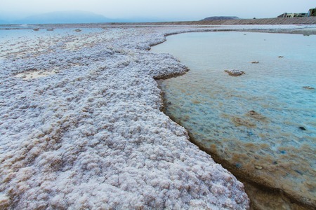 Beautiful photo coast of the Dead Sea , Israel . Bokeh .
