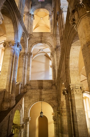 Staircase view from below in Palazzo Venezia formerly Palace of St. Mark .のeditorial素材