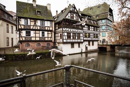 Traditional half timbered houses of Petite Franceの写真素材