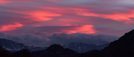 Sunrise on patagonia parkの写真素材