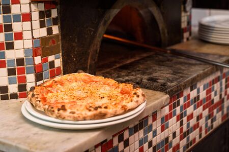 Chilean italian pizzaの写真素材