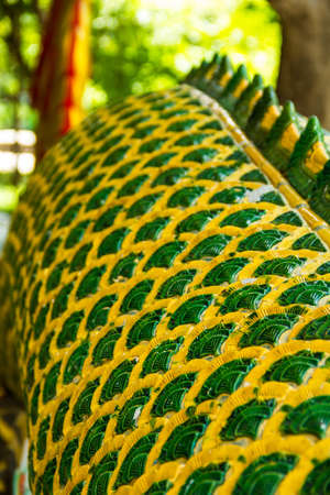 Scale of great Naga statue in Wat Pa Thamma Utthayan, Khonkean, Thailandの写真素材