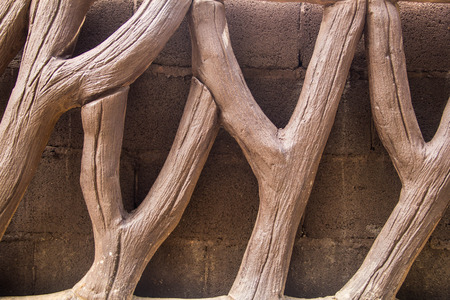 Classic wall in Khonkean zoo, Khonkean, Thailandの写真素材
