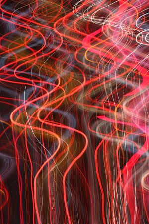 Abstract from car lights on night road. の写真素材
