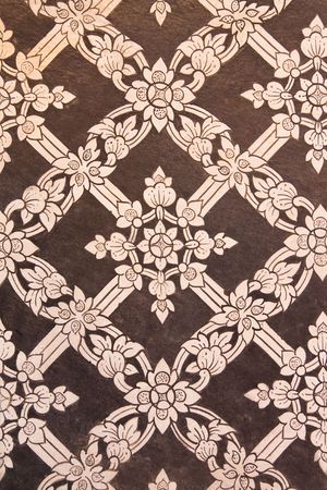 Flower in traditional Thai style paingting art