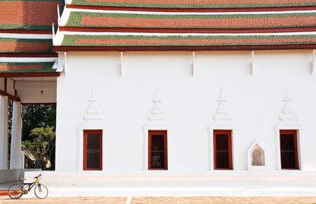 Bicycle and churchの写真素材