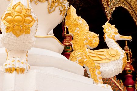 Bird statue in traditional Thai styleの写真素材