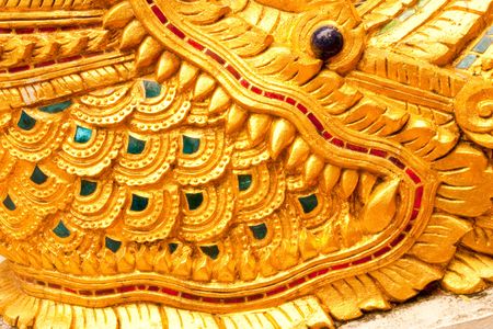 Crocodile in traditional Thai style molding artの写真素材