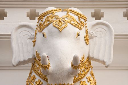 Elephant in traditional Thai style molding artの写真素材