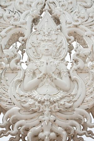 Deva statue in traditional Thai style molding artの写真素材