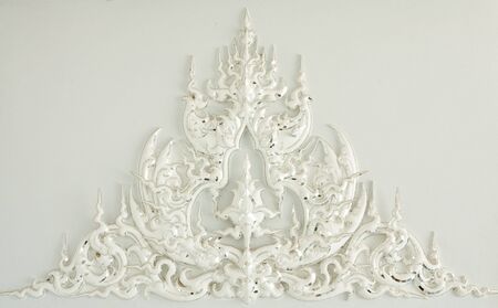 Flower in traditional Thai style molding artの写真素材