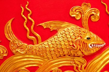 Fish in tradtional Thai style artの写真素材