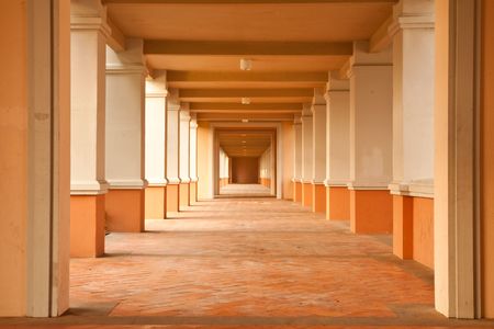 Deep walkway in building