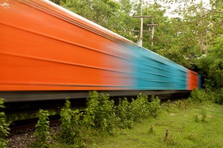 Train running into tunnelの写真素材
