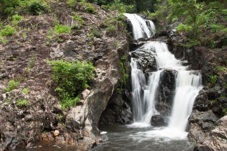 Sarica waterfall, Nakorn Nayok province, middle of Thailandの写真素材