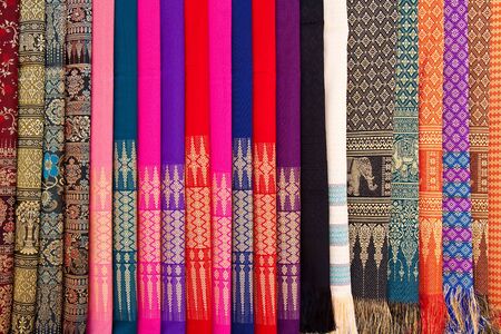 Original patterns of Thai native textileの写真素材