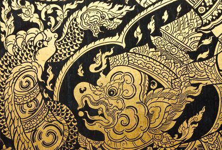 Traditional Thai style painting artの写真素材