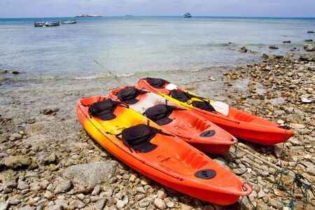 Boats on beach of Thailandの写真素材