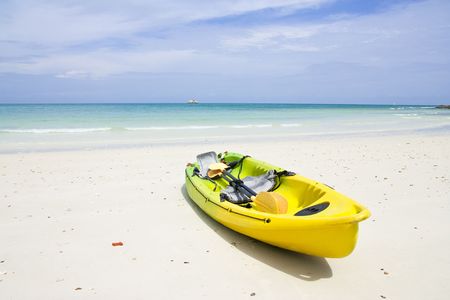 Boat on beach of Thailandの写真素材