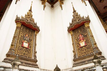 Traditional Thai style church windowsの写真素材
