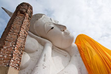 Reclining Buddha image, Thailandの写真素材