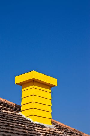 Yellow chimneyの写真素材