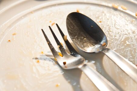 Dish after food timeの写真素材