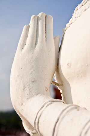 Hands of respect in Thai cultureの写真素材