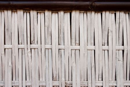 Native Thai style bamboo house wallの写真素材
