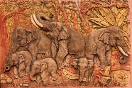 Native Thai style molding artの写真素材
