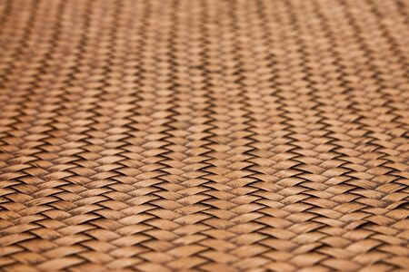 native Thai style bamboo weaving house wallの写真素材