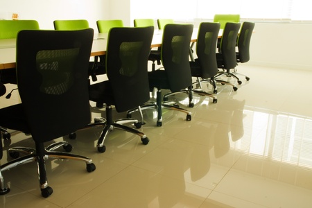 Inside of modern office building