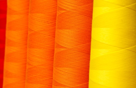 Pattern of thread in spoolの写真素材
