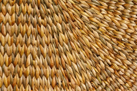 Pattern of basketry weaving from  Water Hyacinth 