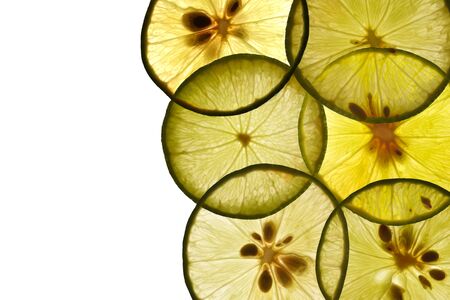 Stack of thin lime pieces